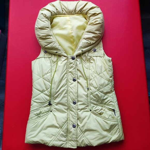 Puffer Vest lightweight yellow women's size S - Picture 1 of 5